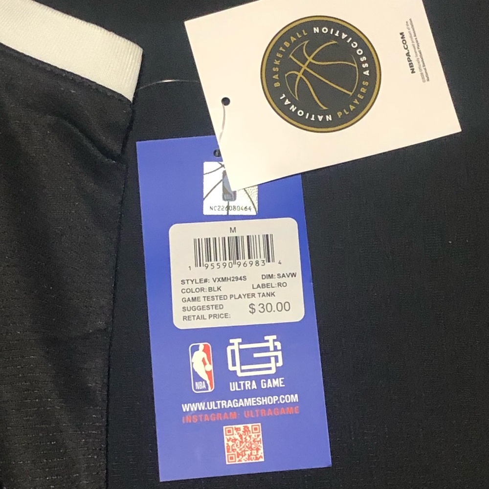 San Antonio Spurs Wembanyama # 1 Ultra Game Basketball Jersey Black Size M NBA - Picture 4 of 5